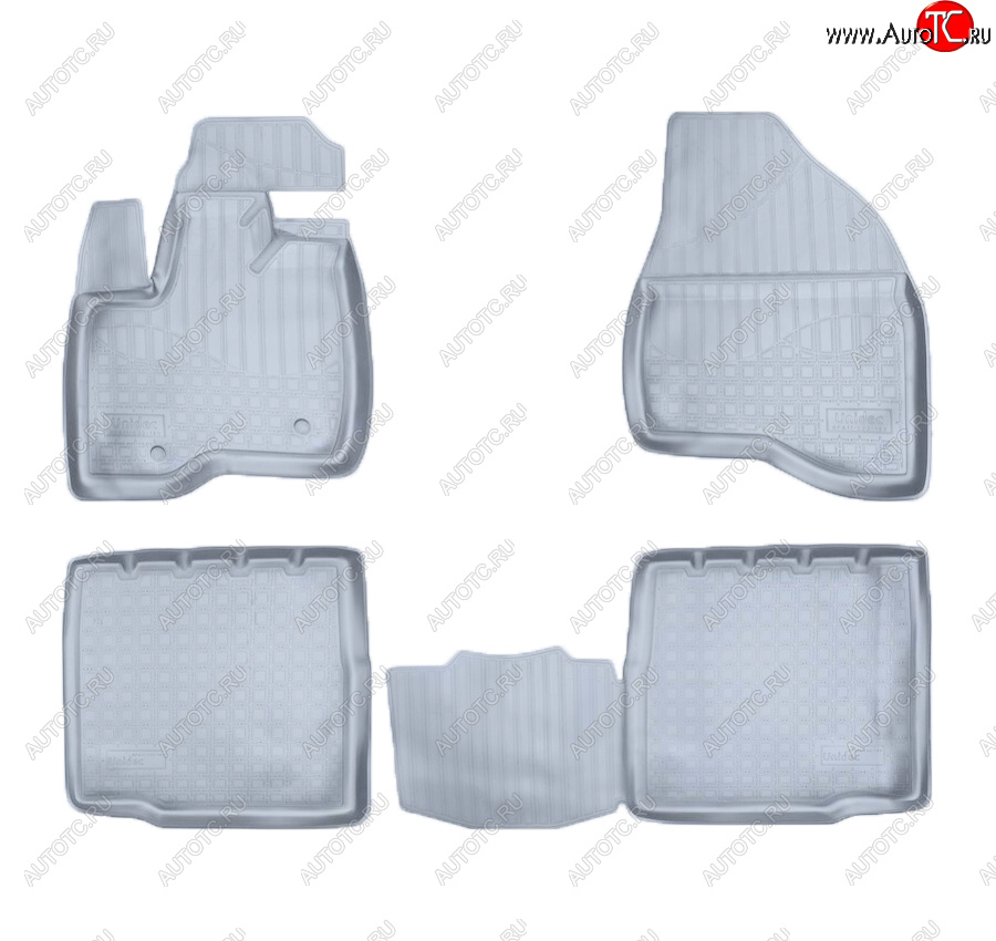 3 199 р. Коврики салона Norplast Unidec (5 мест)  Ford Explorer  U502 (2010-2018) дорестайлинг, 1-ый рестайлинг, 5 дв. (Цвет: серый)  с доставкой в г. Керчь