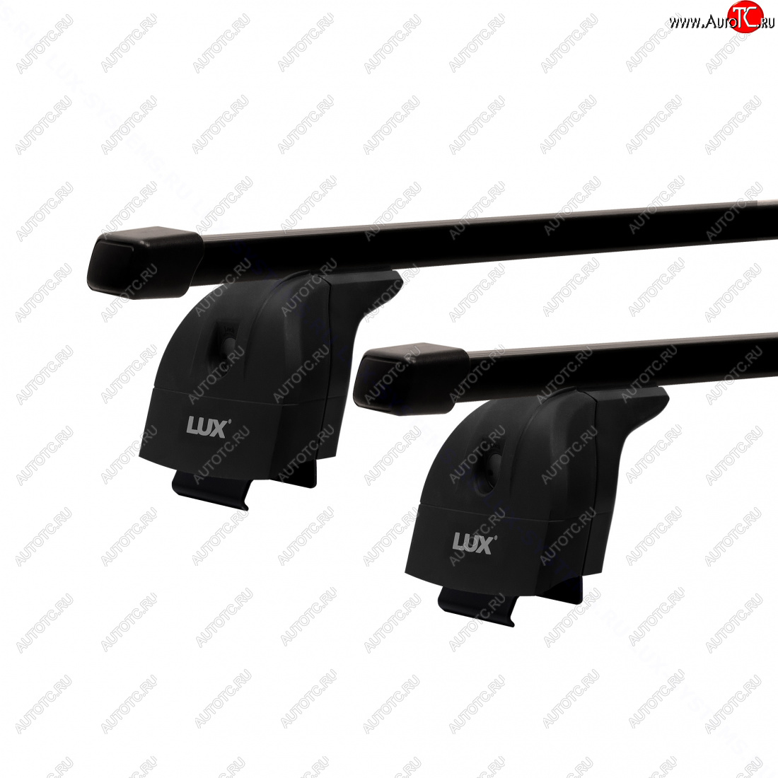 14 089 р. Багажник на крышу с низкими рейлингами сборе LUX  Ford Explorer  U502 (2015-2019) 1-ый рестайлинг, 5 дв., 2-ой рестайлинг, 5 дв. (дуги прямоугольные 120 см, с замком, черный)  с доставкой в г. Керчь