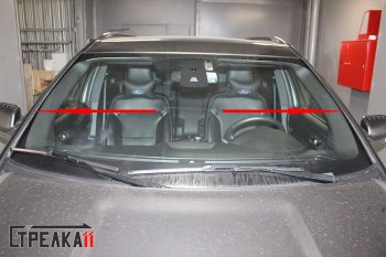 1 699 р. Водостоки (дефлектора) лобового стекла Стрелка 11 Ford Explorer U625 5 дв. (2019-2025)  с доставкой в г. Керчь. Увеличить фотографию 3