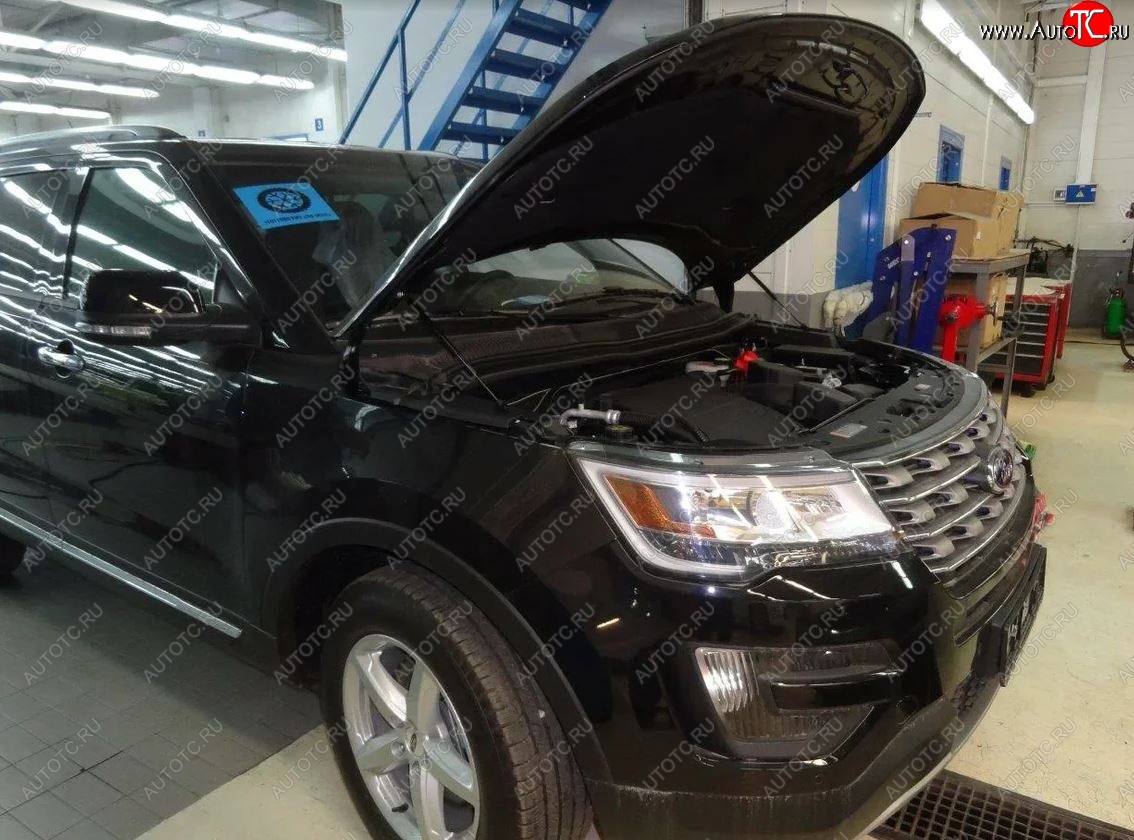 2 049 р. Упоры капота Russtal Ford Explorer U502 дорестайлинг (2010-2016)  с доставкой в г. Керчь