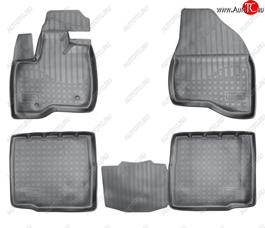 2 769 р. Комплект ковриков в салон Norplast Unidec (5 мест) Ford Explorer U502 1-ый рестайлинг, 5 дв. (2015-2018) (Цвет: черный)  с доставкой в г. Керчь