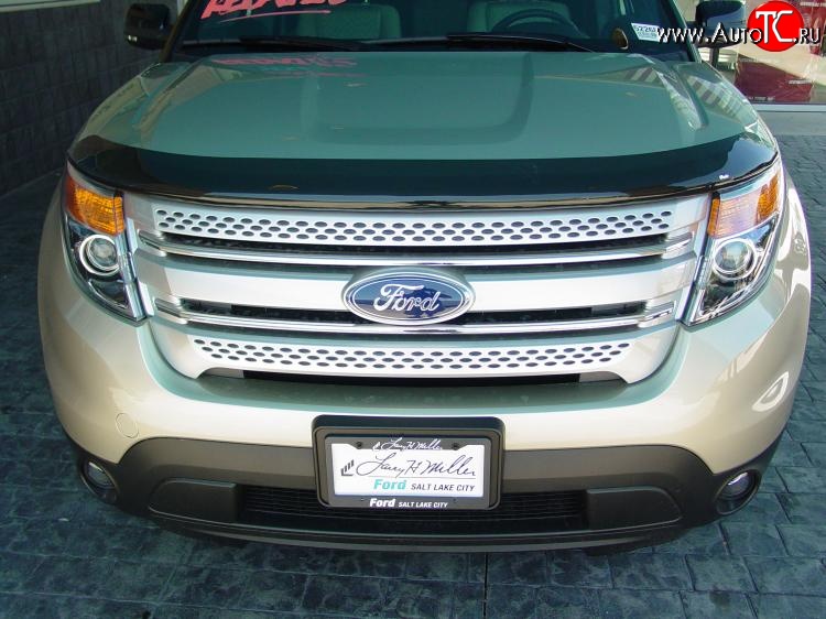 5 079 р. Дефлектор капота NovLine Ford Explorer U502 дорестайлинг (2010-2016)  с доставкой в г. Керчь