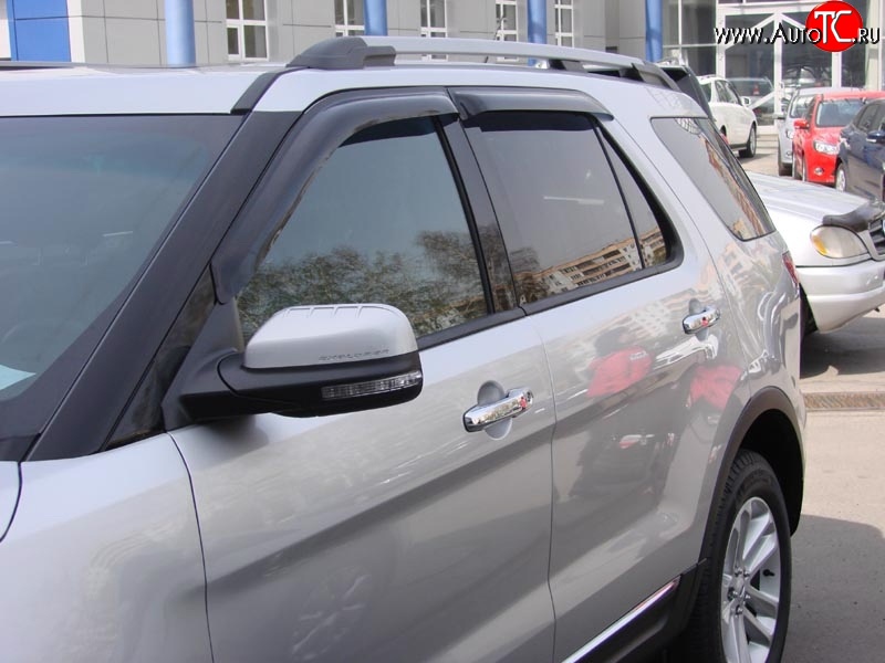 3 399 р. Дефлекторы окон (ветровики) Novline 4 шт. Ford Explorer U502 дорестайлинг (2010-2016)  с доставкой в г. Керчь