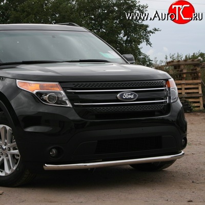 16 739 р. Одинарная защита переднего бампера Novline (нержавеющая сталь 60мм)  Ford Explorer  U502 (2010-2016) дорестайлинг  с доставкой в г. Керчь