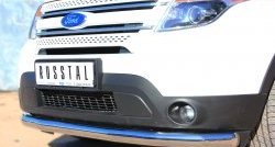 16 949 р. Одинарная защита переднего бампера диаметром 76 мм SLITKOFF  Ford Explorer  U502 (2010-2016) дорестайлинг  с доставкой в г. Керчь. Увеличить фотографию 2