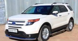 16 949 р. Одинарная защита переднего бампера диаметром 76 мм SLITKOFF  Ford Explorer  U502 (2010-2016) дорестайлинг  с доставкой в г. Керчь. Увеличить фотографию 4