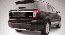 Защита заднего бампера из короткой трубы диаметром 57 мм Slitkoff Ford Explorer  U502 (2010-2016) дорестайлинг