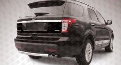 Защита заднего бампера из короткой трубы диаметром 76 мм Slitkoff Ford Explorer  U502 (2010-2016) дорестайлинг