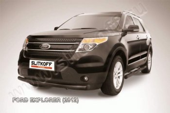 Защита переднего бампера d76 Slitkoff Ford Explorer  U502 (2010-2016) дорестайлинг