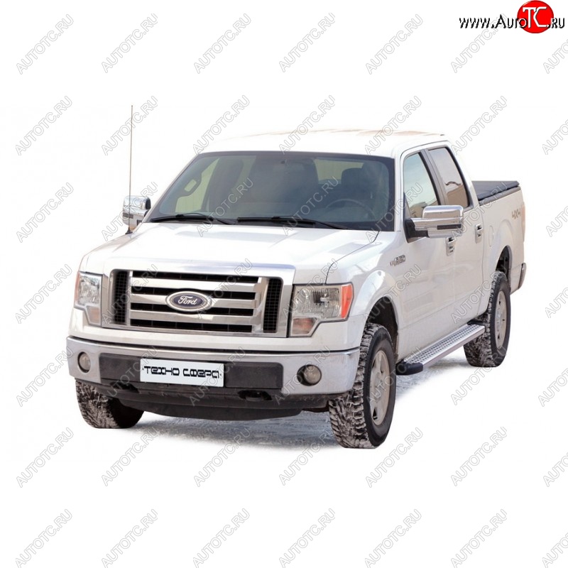 23 399 р. Порожки для ног Бумер (алюминий)  Ford F 150  7 (2008-2014) дорестайлинг, рестайлинг  с доставкой в г. Керчь