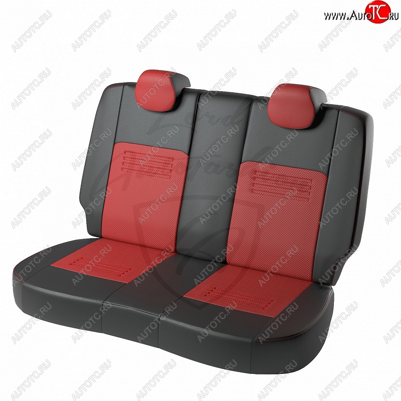 7 999 р. Чехлы для сидений Lord Autofashion Турин (экокожа)  Ford Fiesta  6 (2012-2019) хэтчбэк 5 дв. рестайлинг (Чёрный, вставка красная)  с доставкой в г. Керчь