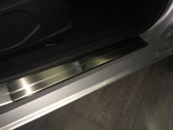 1 779 р. Накладки порожков салона INOX Ford Fiesta B479 хэтчбэк 5 дв. (2017-2022) (Нержавеющая сталь)  с доставкой в г. Керчь. Увеличить фотографию 3