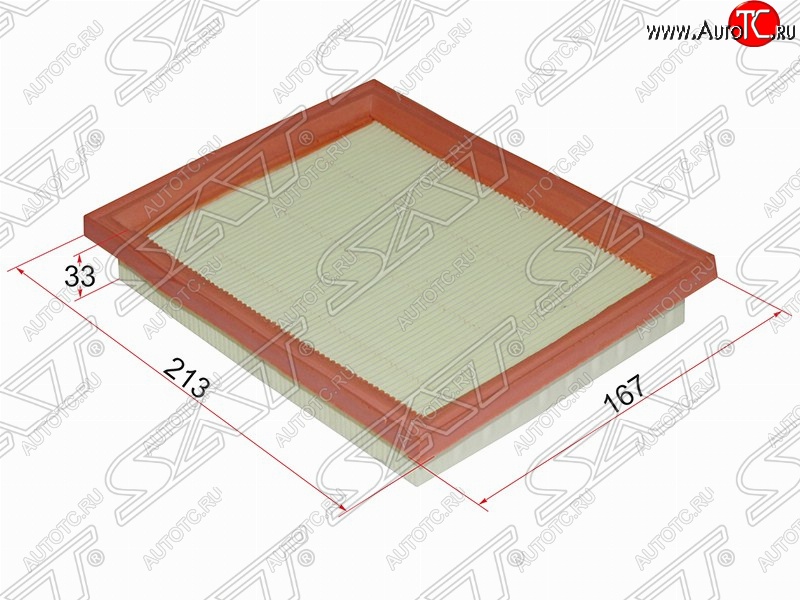 263 р. Фильтр воздушный двигателя SAT (213х167х33 mm)  Ford Fiesta  5 (2001-2008), Ford Fusion  1 (2002-2012), Mazda Demio  2 DY (2002-2007)  с доставкой в г. Керчь
