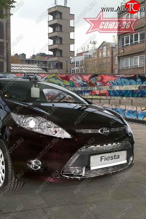 5 399 р. Декоративные элементы воздухозаборников Souz-96 (d8) Ford Fiesta 6 хэтчбэк 3 дв. дорестайлинг (2008-2013)  с доставкой в г. Керчь