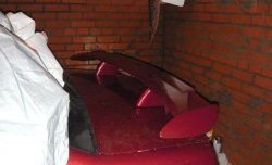 3 099 р. Низкий универсальный спойлер Кураж Mercedes-Benz SL class R230 (2009-2013) (Без места под стоп сигнал, Неокрашенный)  с доставкой в г. Керчь. Увеличить фотографию 5