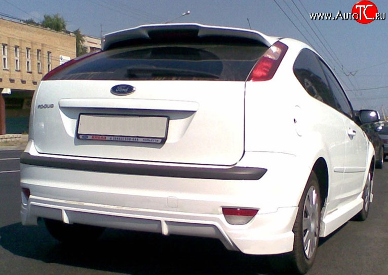 5 649 р. Накладка M-VRS на задний бампер Ford Focus 2 хэтчбэк 3 дв. дорестайлинг (2004-2007) (Неокрашенная)  с доставкой в г. Керчь