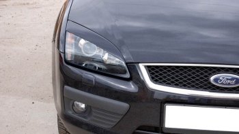 Реснички на фары KURAJ (Широкие) Ford Focus  2 (2004-2008)  седан дорестайлинг, универсал дорестайлинг, хэтчбэк 3 дв. дорестайлинг, хэтчбэк 5 дв. дорестайлинг
