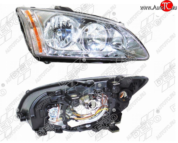 10 299 р. Правая фара (хром) DEPO Ford Focus 2  седан дорестайлинг (2004-2008)  с доставкой в г. Керчь