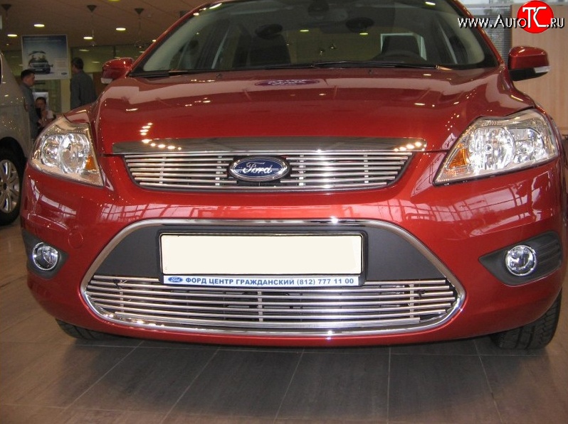 5 799 р. Декоративная вставка воздухозаборника Berkut Ford Focus 2 хэтчбэк 3 дв. рестайлинг (2007-2011)  с доставкой в г. Керчь
