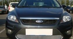 1 469 р. Сетка на бампер Russtal (хром) Ford Focus 2 хэтчбэк 3 дв. рестайлинг (2007-2011)  с доставкой в г. Керчь. Увеличить фотографию 4