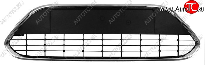 2 169 р. Вставка в центральную часть бампера SAT (с молдингом) Ford Focus 2 хэтчбэк 3 дв. рестайлинг (2007-2011)  с доставкой в г. Керчь