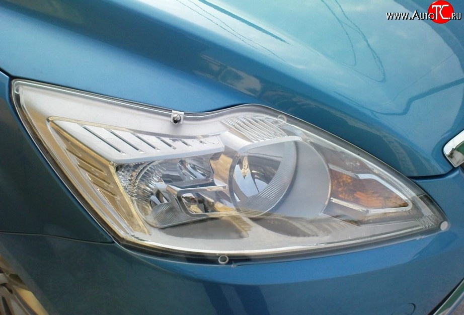 233 р. Прозрачная защита передних фар NovLine Ford Focus 2 хэтчбэк 3 дв. рестайлинг (2007-2011)  с доставкой в г. Керчь
