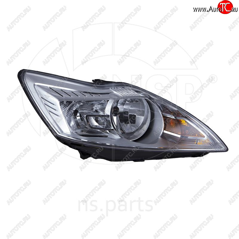 4 499 р. Фара правая NSP (хром) Ford Focus 2 хэтчбэк 3 дв. рестайлинг (2007-2011)  с доставкой в г. Керчь