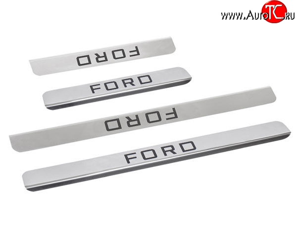 699 р. Накладки на порожки автомобиля M-VRS (нанесение надписи методом окраски) Ford Focus 3 хэтчбэк дорестайлинг (2010-2015)  с доставкой в г. Керчь