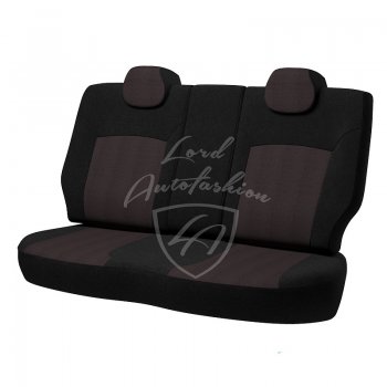 6 749 р. Чехлы для сидений (GhiaTitanium) Lord Autofashion Дублин (жаккард) Ford Focus 2 седан рестайлинг (2007-2011) (Черный, вставка Ёж Красный)  с доставкой в г. Керчь. Увеличить фотографию 2