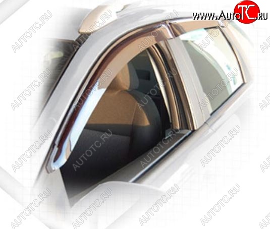 1 999 р. Дефлектора окон CA-Plastic Ford Focus 2 универсал рестайлинг (2007-2011) (Classic полупрозрачный, Без хром.молдинга)  с доставкой в г. Керчь