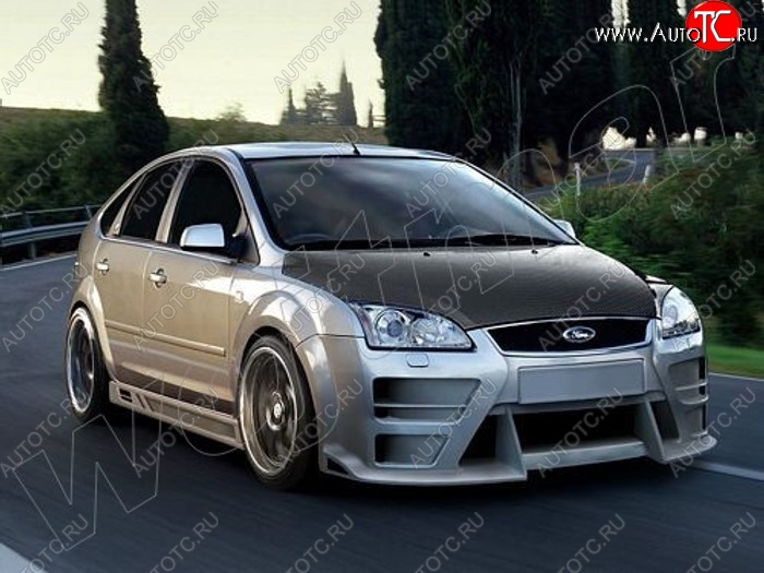 25 899 р. Передний бампер EVO 1 Ford Focus 2 хэтчбэк 3 дв. дорестайлинг (2004-2007)  с доставкой в г. Керчь
