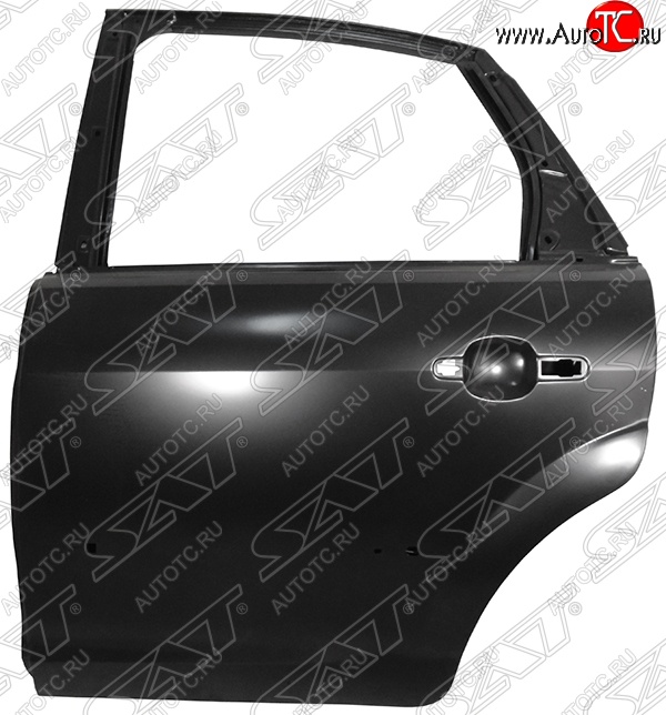 6 299 р. Левая дверь задняя SAT (с отверстиями под молдинг)  Ford Focus  2 (2004-2008)  седан дорестайлинг, хэтчбэк 5 дв. дорестайлинг (Неокрашенная)  с доставкой в г. Керчь
