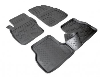 Комплект ковриков в салон Norplast Unidec Ford Focus  2 (2004-2008)  седан дорестайлинг, универсал дорестайлинг, хэтчбэк 3 дв. дорестайлинг, хэтчбэк 5 дв. дорестайлинг (Цвет: черный)