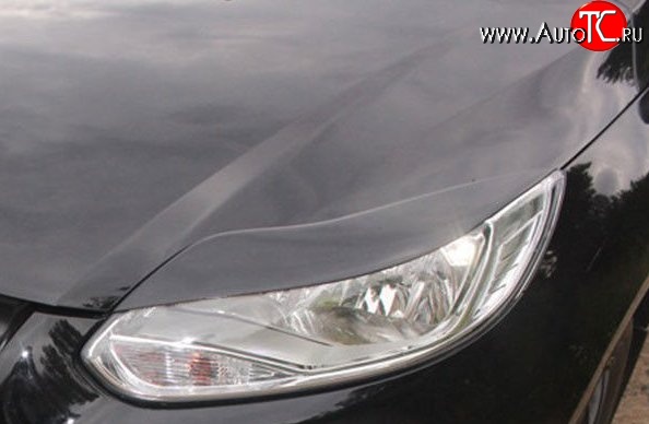 499 р. Реснички на фары M-VRS Ford Focus 3 хэтчбэк дорестайлинг (2010-2015) (Неокрашенные)  с доставкой в г. Керчь