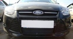 1 749 р. Сетка на бампер Russtal (черная) Ford Focus 3 седан дорестайлинг (2011-2015)  с доставкой в г. Керчь. Увеличить фотографию 4