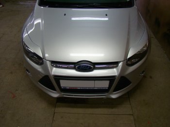 1 149 р. Реснички на фары MV Tuning Ford Focus 3 хэтчбэк дорестайлинг (2010-2015) (Неокрашенные)  с доставкой в г. Керчь. Увеличить фотографию 3