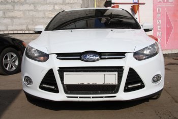 1 149 р. Реснички на фары MV Tuning Ford Focus 3 хэтчбэк дорестайлинг (2010-2015) (Неокрашенные)  с доставкой в г. Керчь. Увеличить фотографию 4