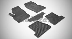 Износостойкие коврики в салон с рисунком Сетка SeiNtex Premium 4 шт. (резина) Ford Focus  3 (2010-2019) универсал дорестайлинг, хэтчбэк дорестайлинг, седан дорестайлинг, седан рестайлинг, универсал рестайлинг, хэтчбэк рестайлинг