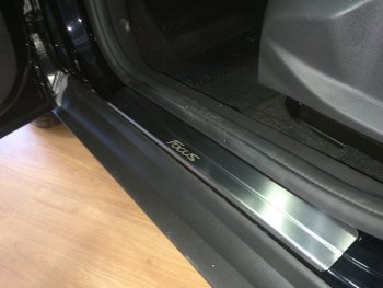 2 199 р. Накладки порожков салона INOX Ford Focus 3 хэтчбэк дорестайлинг (2010-2015) (Нержавеющая сталь)  с доставкой в г. Керчь. Увеличить фотографию 3
