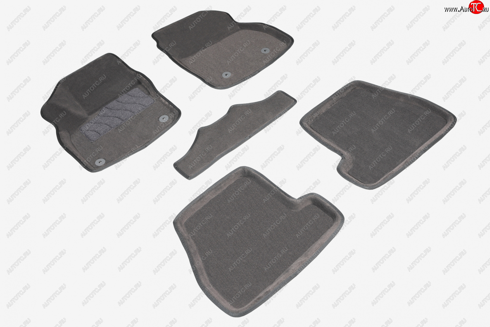 7 399 р. Коврики в салон SEINTEX 3D ВОРС (комплект)  Ford Focus  3 (2014-2019) седан рестайлинг, универсал рестайлинг, хэтчбэк рестайлинг (Цвет: серый)  с доставкой в г. Керчь