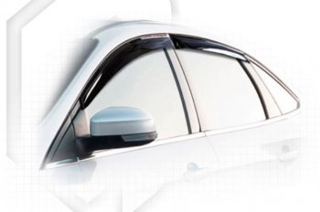 Дефлектора окон CA-Plastic Ford Focus 3 седан дорестайлинг (2011-2015) (Classic полупрозрачный, Без хром.молдинга)