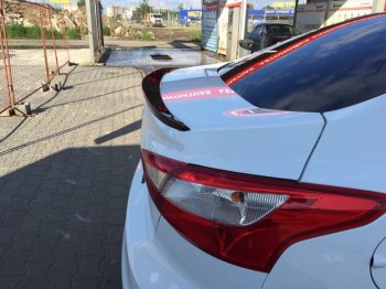2 799 р. Лип спойлер АВТОКРАТ Ford Focus 3 седан рестайлинг (2014-2019) (Неокрашенный)  с доставкой в г. Керчь. Увеличить фотографию 3
