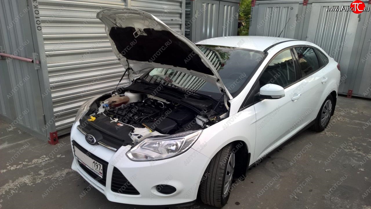 2 049 р. Упоры капота Russtal Ford Focus 3 седан рестайлинг (2014-2019)  с доставкой в г. Керчь