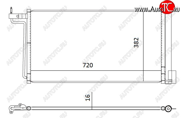 4 699 р. Радиатор кондиционера SAT Ford Focus 3 седан рестайлинг (2014-2019)  с доставкой в г. Керчь