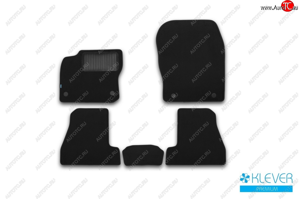 1 043 р. Коврики в салон Klever Premium (текстиль) Ford Focus 3 седан дорестайлинг (2011-2015) (Черный)  с доставкой в г. Керчь