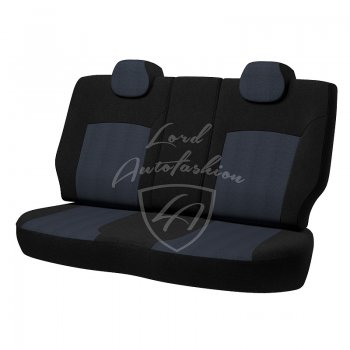 6 949 р. Чехлы для сидений (Titanium) Lord Autofashion Дублин (жаккард) Ford Focus 3 седан рестайлинг (2014-2019) (Черный, вставка Ёж Синий)  с доставкой в г. Керчь. Увеличить фотографию 2