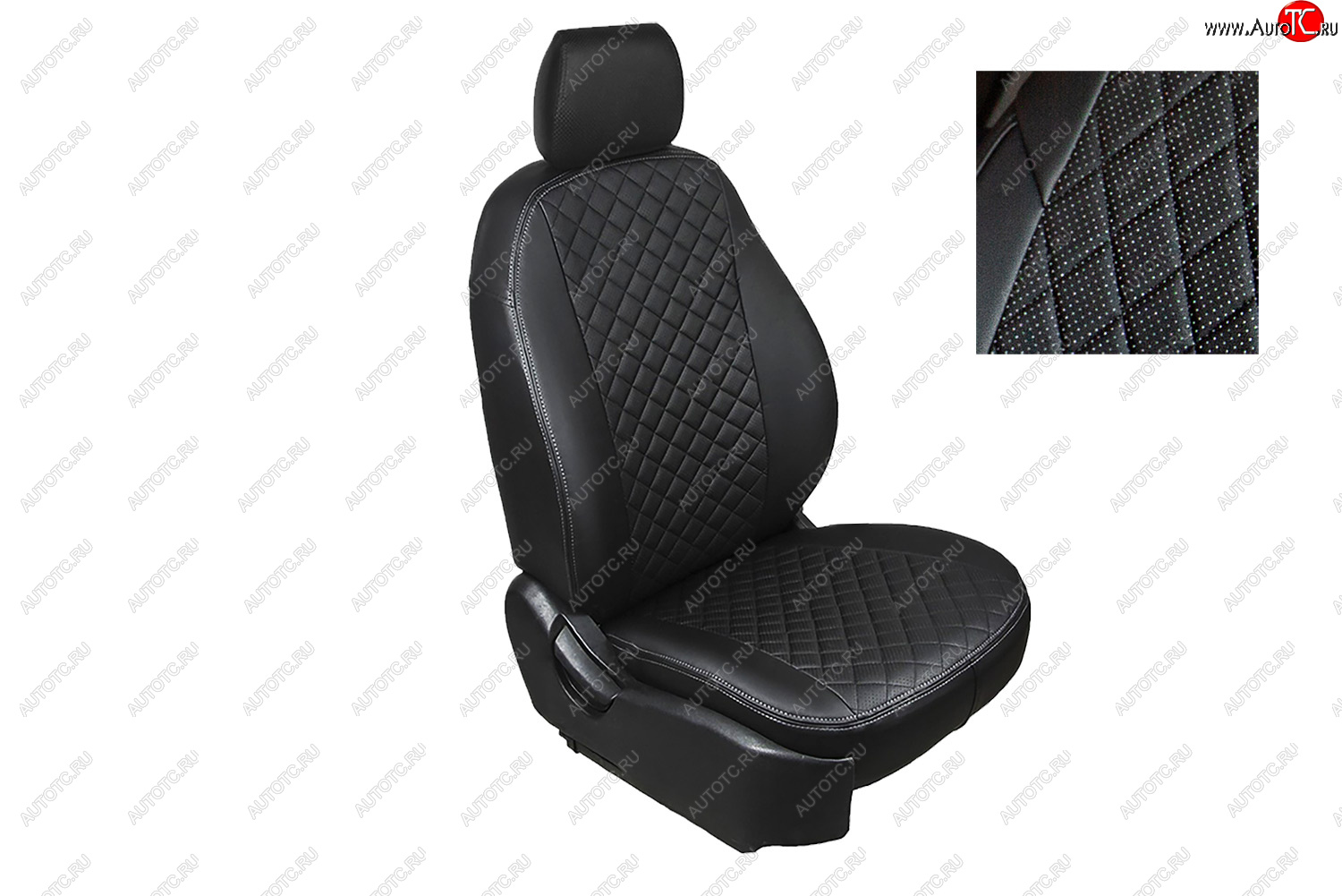 7 549 р. Чехлы Trend Seintex (экокожа/ромб) Ford Focus 3 седан рестайлинг (2014-2019)  с доставкой в г. Керчь