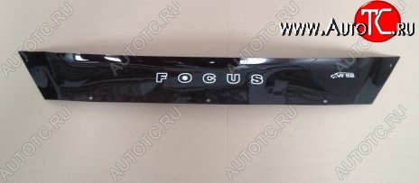 999 р. Дефлектор капота Russtal (короткий) Ford Focus 3 седан рестайлинг (2014-2019)  с доставкой в г. Керчь