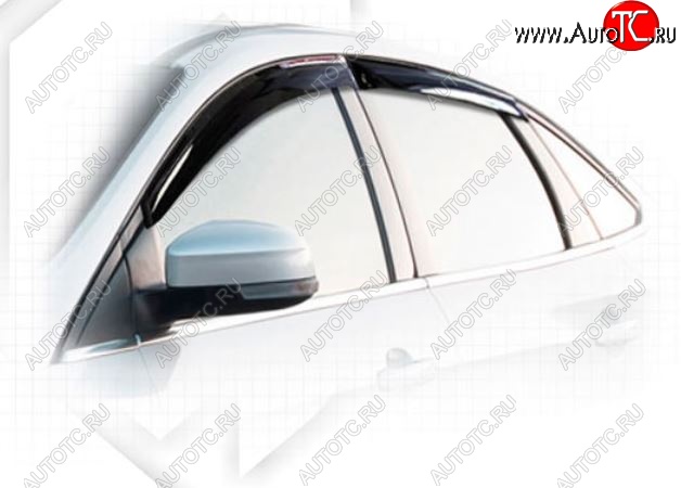 1 999 р. Дефлектора окон CA-Plastic Ford Focus 3 седан рестайлинг (2014-2019) (Classic полупрозрачный, Без хром.молдинга)  с доставкой в г. Керчь