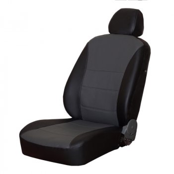 Чехлы на сиденья ПЕТРОВ Орегон (экокожа, Ambient, Ambient Plus, Trend, SYNC Edition) Ford Focus  3 (2011-2019) седан дорестайлинг, седан рестайлинг (черный/серый)